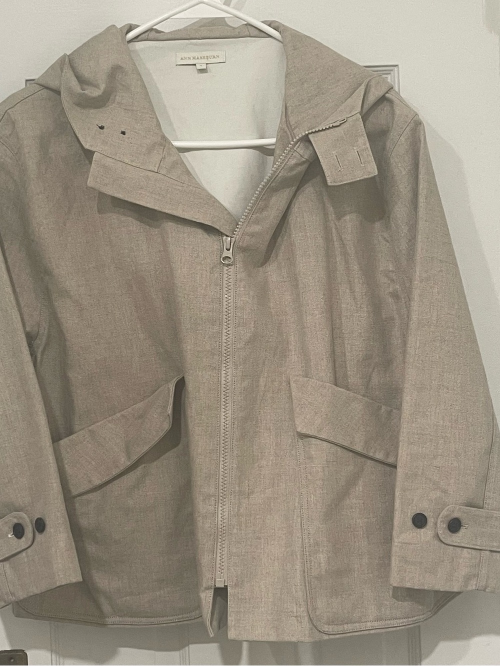Ann Mashburn Hooded Linen Jacket Small S Lined Like New